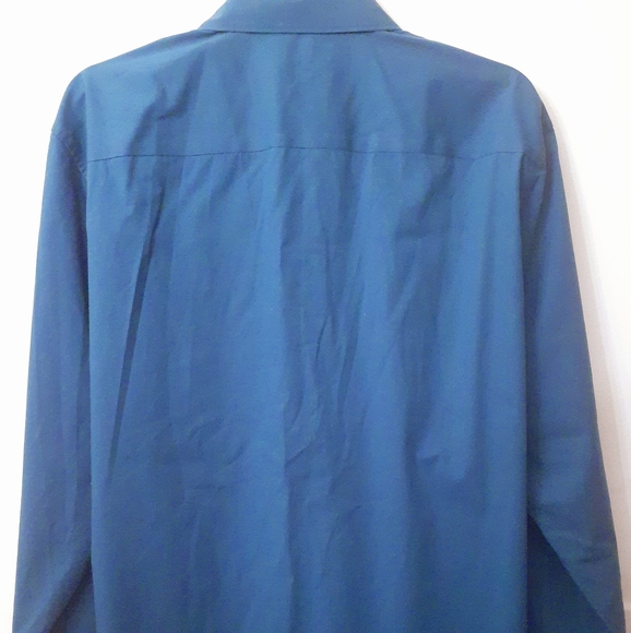 Calvin Klein, XL, Dress Shirt, Dark Blue Button-down - Picture 2 of 5